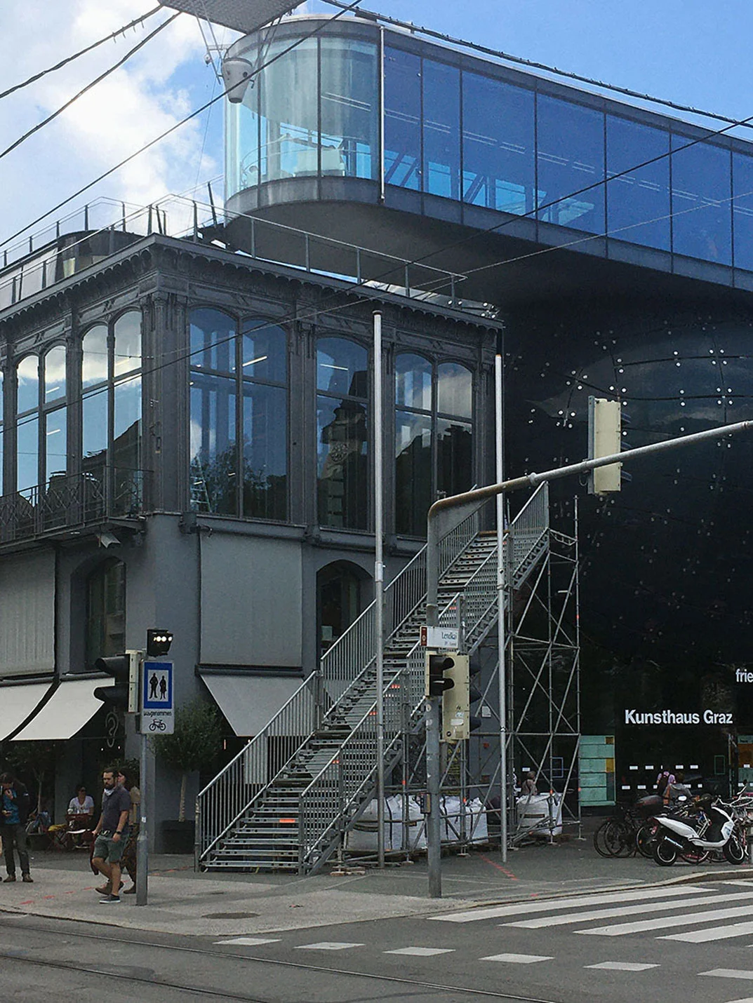 Außentreppe, Zugang Echoraum, Camera Austria, Graz